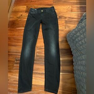 MOTHER The Looker Jeans 24 Black Frond Sophie Skinny Stretch Denim (0978)